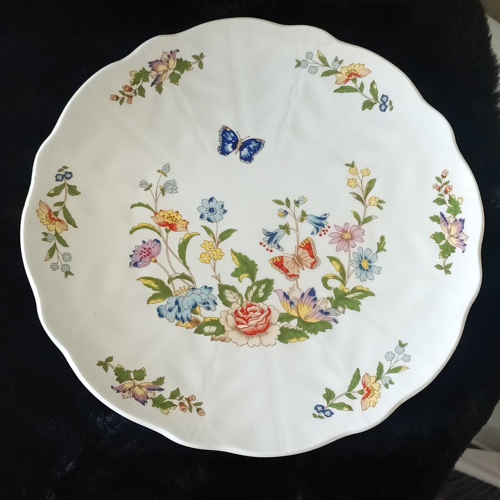 Exquisite Aynsley Cottage Garden Bone China Plate Vintage In EUC